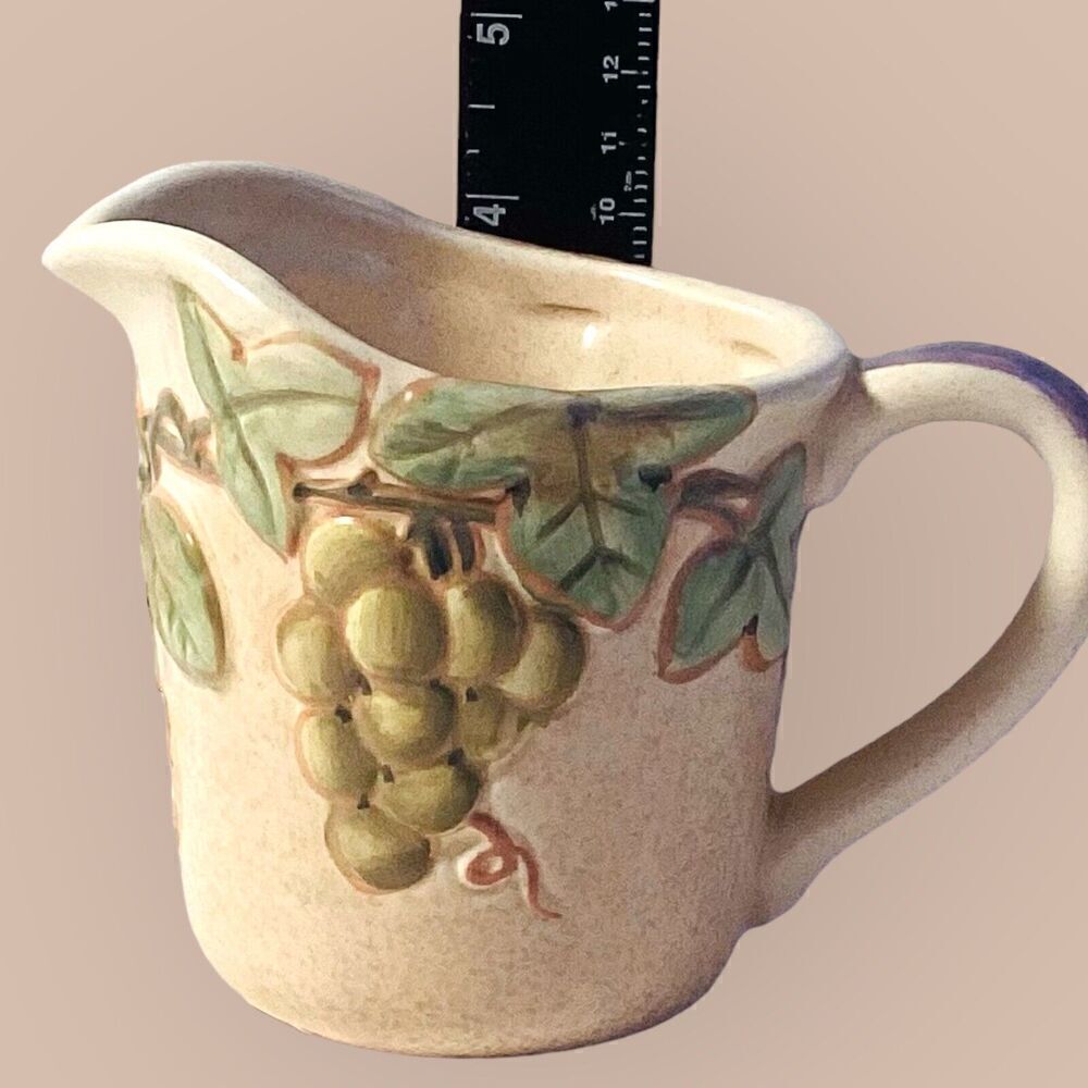 Mikasa Creamer "Chablis" retired in 2007, 3D Grapes on the Vines Cream Pitcher - Picture 2 of 7